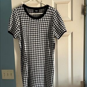 Black and White Houndstooth Dress